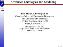 Adv Ontologies - University of Connecticut