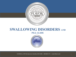 Swallowing disorders and Pillglide