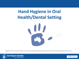 5 Moments for Hand Hygiene Dental