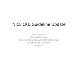 NICE CKD Guideline update 27/11/15