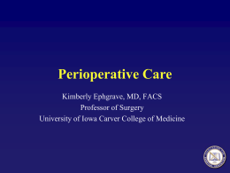 Association for Surgical Education: Perioperative Care