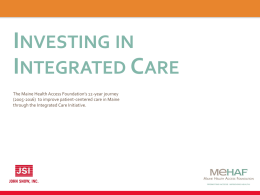 Investing in Integrated Care