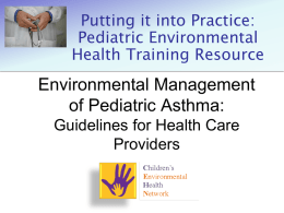 Slide 1 - Children`s Environmental Health Network