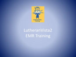 LV2 New User Orientation Modules - NYU Lutheran Medical Center
