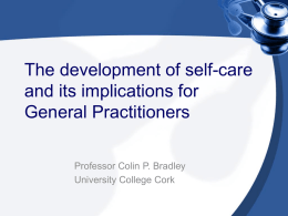 The development of self-care and its implications for GPs
