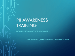 PII Awareness Training