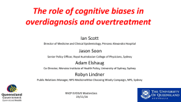 The role of cognitive biases in overdiagnosis and