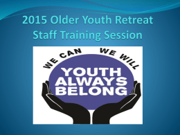 2015 Older Youth Retreat