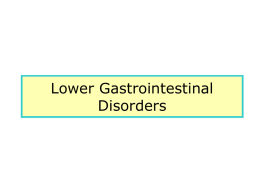 Nutrition and Lower Gastrointestinal Disorders