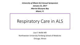Powerpoint - University of Miami ALS Clinical and