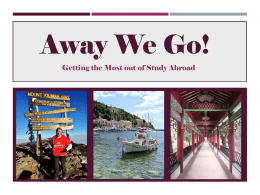 Away We Go! - WWU Study Abroad