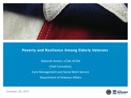 Poverty and Resilience Among Elderly Veterans