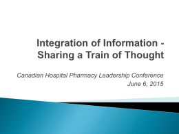 Integration of Information - Sharing a Train of Thought