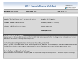 CENE – Scenario Planning Worksheet