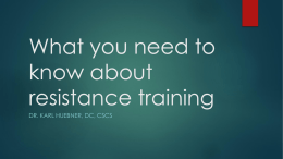 What you need to know about resistance training