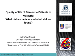 predictors of institutionalization among dementia patients in