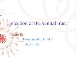 Infection of the genital tract