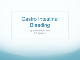Gastro intestinal bleeding