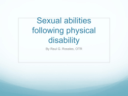 Sexual abilities following physical disability
