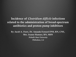 Incidence of Clostridium difficile infections related to the