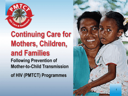 Continuing Care for Mothers, Children, and Families - I-TECH