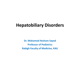 Hepatobiliary Disorders