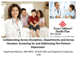 Maternal Depression Screening - Texas Primary Care and Health