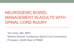 Neurogenic Bowel Management in Adults with Spinal Cord Injury