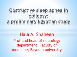 Obstructive sleep apnea in epilepsy