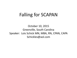 Falling for SCAPAN