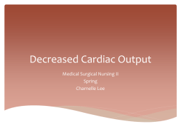 Decreased Cardiac Output