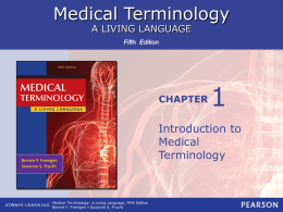 Med Terminology Ch 1 PowerPoint
