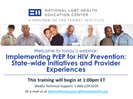 Implementing PrEP for HIV Prevention