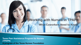 Working with Nurses in TPAPN