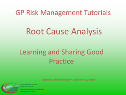Root Cause Analysis - Public Health Wales