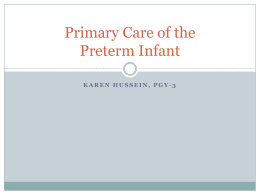 Primary Care of the Preterm Infant
