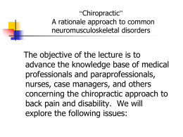 Dynamic Chiropractic June 26, 2000 Volume 18