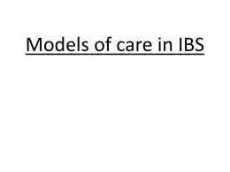 Models of care in IBS