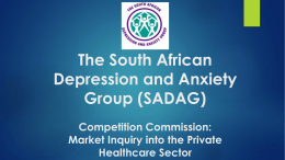 The South African Depression and Anxiety Group (SADAG
