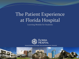 Patient Experience Presentation