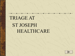 st. joseph healthcare triage