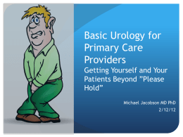 Urology 101 for the General Surgeon