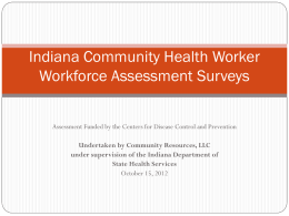 Indiana Community Health Worker Workforce Assessment