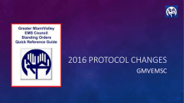 2016 GMVEMSC Standing Orders Changes PowerPoint Presentation