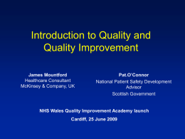 Improvement - Health in Wales