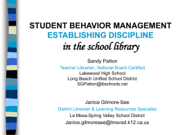 Library Behavior Management