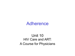Session 10: Adherence to Care and Treatment - I-TECH