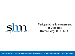 Perioperative Management of - Society of Hospital Medicine