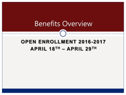 Open Enrollment presentation