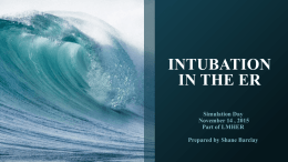 Intubations in the ERx
